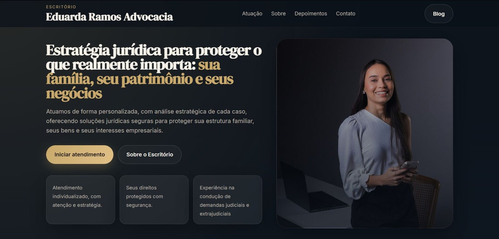 Landing page Eduarda Ramos